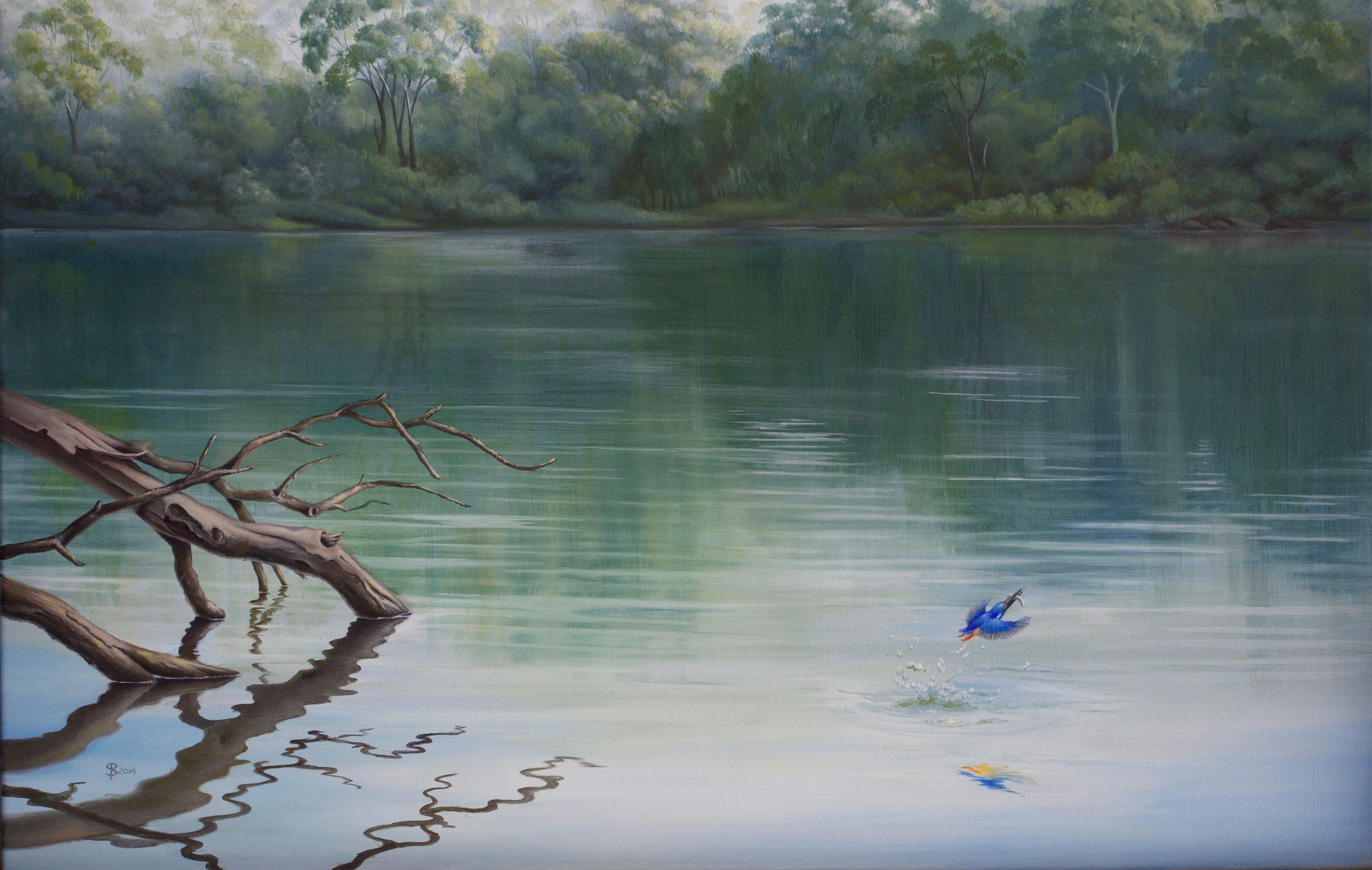 Morning Catch (Azure Kingfisher)